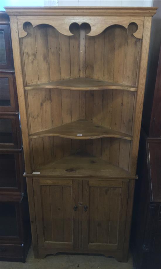 Pine  standingcorner cupboard